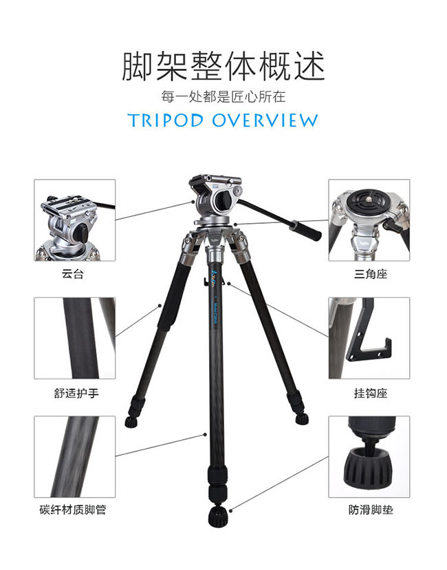 C38V6三节组合式摄影三脚架(图4)