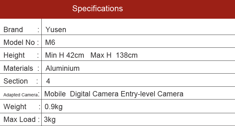 M6 Photography tripod(图3)