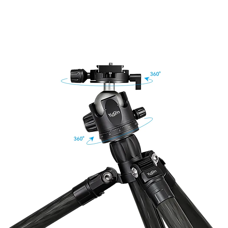 Camera DSLR Tripod for Travel Lightweight carbon fiber 360 Degree Ball Head Tripod, Monopod selfie stick stand tripod with Carry