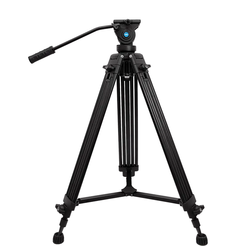 Fluid Damping Tripod Smooth Vibration Reduction for Video and Dynamic Shooting with 30“to 62” Height Interchangeable Feet
