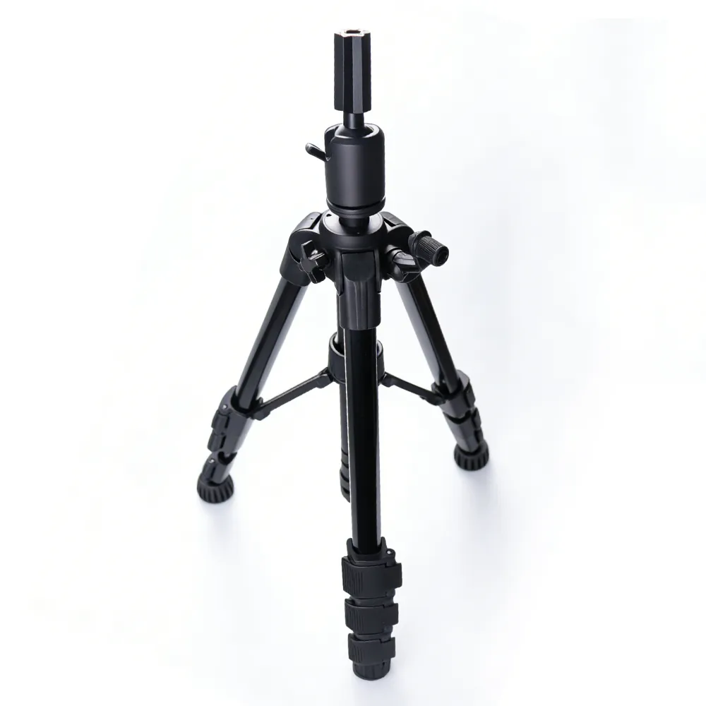 Adjustable Height Aluminum alloy Durable High Foot Tripod Wig Making Tripod for Wig Training Mannequin Head