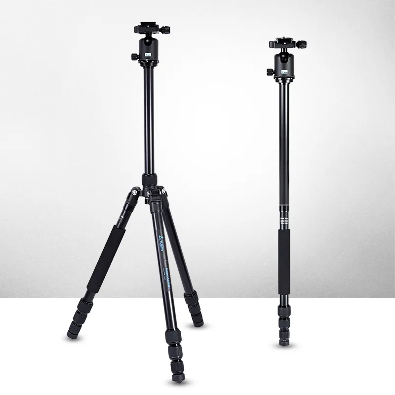 Aluminum Camera Tripod Detachable Legs Convertible to Monopod Durable Tripod Kit for DSRL with CNC 360°Ball Head Kit Tripod